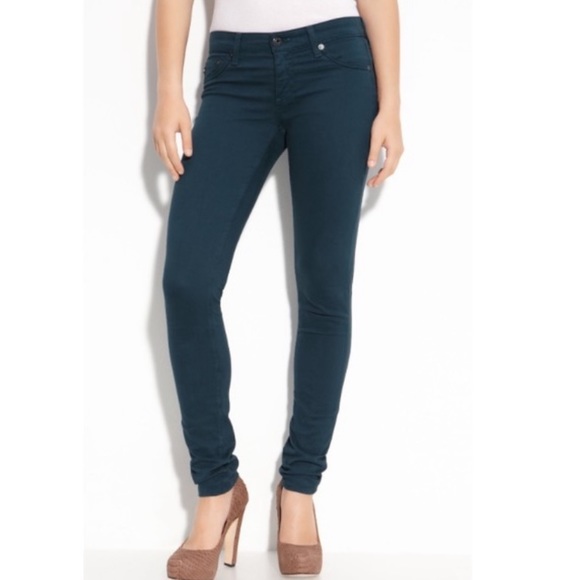 AG Adriano Goldshmied Stilt Cigarette Teal Skinny - Picture 1 of 8